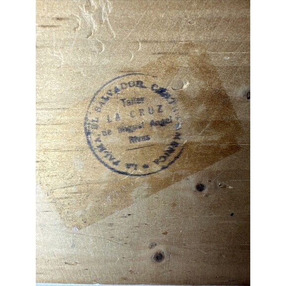 Hand Painted Folk Art Tile El Salvador Framed Colorful Cheerful Trinket Box Bird - Picture 3 of 8